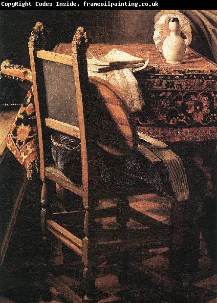 VERMEER VAN DELFT, Jan A Lady Drinking and a Gentleman (detail) ar